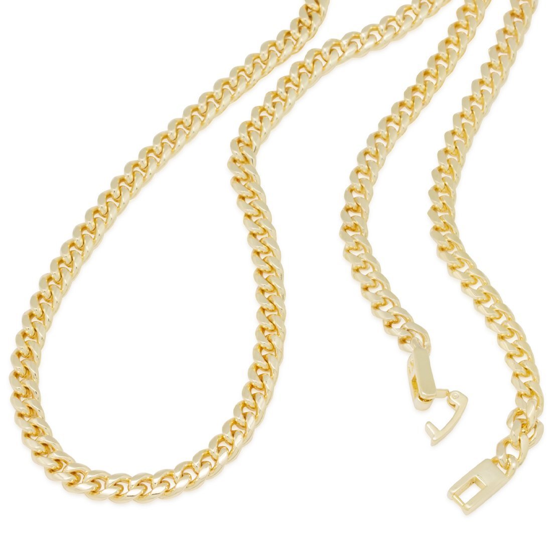 5mm Miami Cuban Link Chain Choker Set in by King Ice