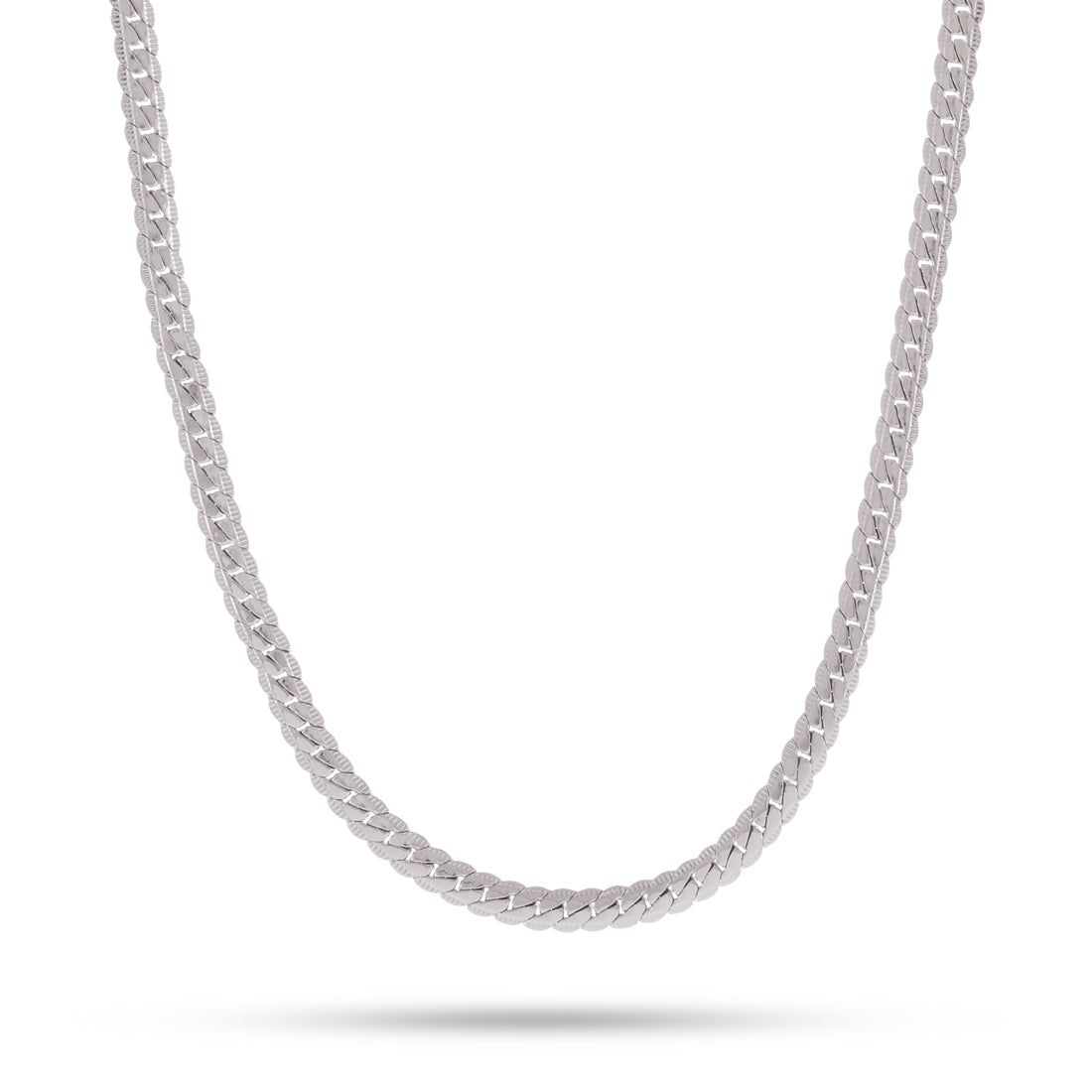5mm Moon Cut Miami Cuban Link Chain in Gold Plated / White Gold / 18" by King Ice