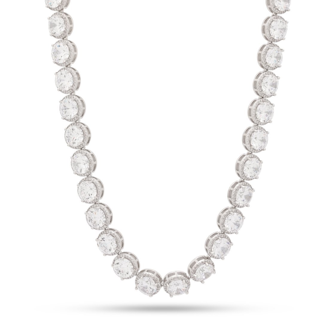 8mm Bezel-Set Tennis Chain in Gold Plated / White Gold / 18" by King Ice