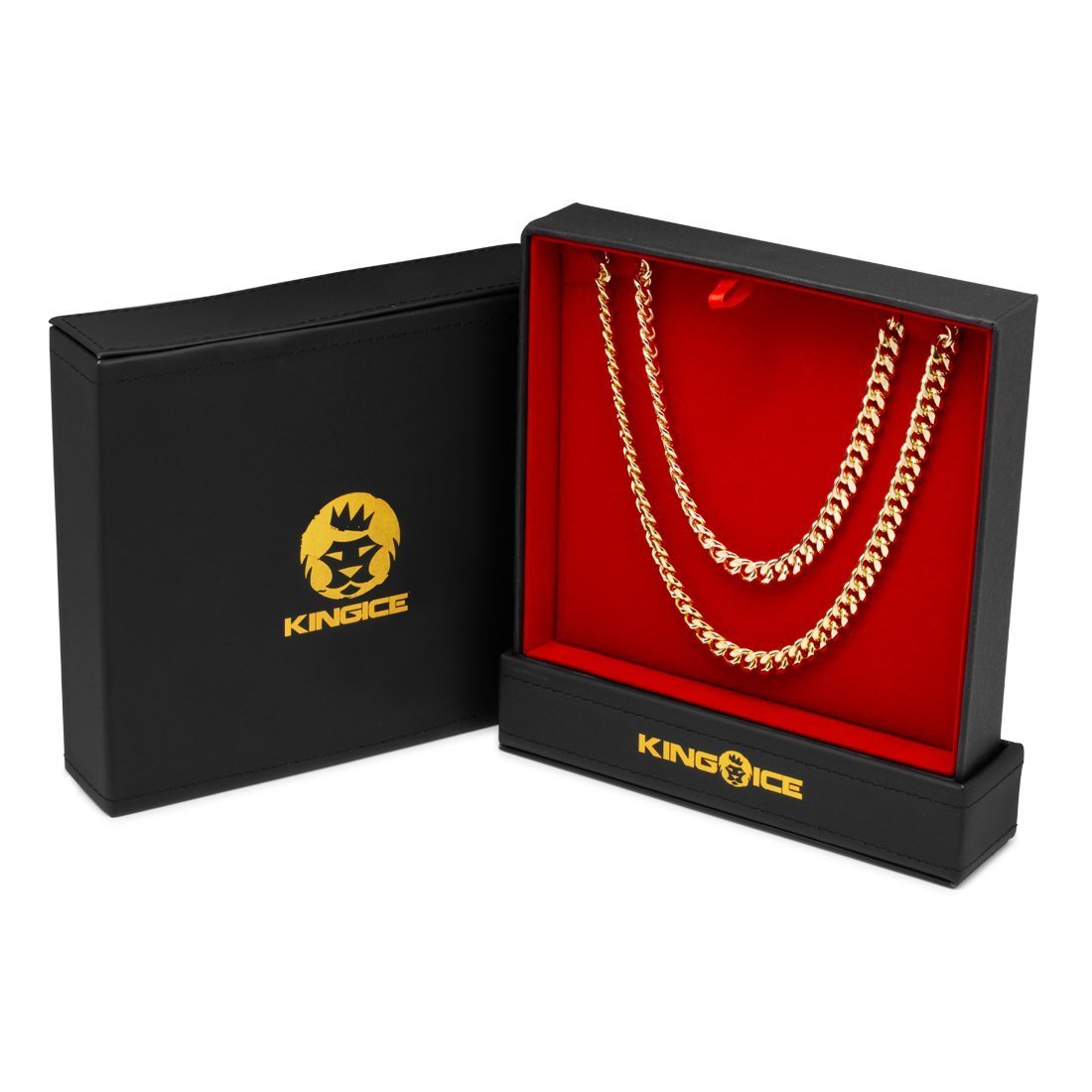 8mm Miami Cuban Link Chain Choker Set in by King Ice