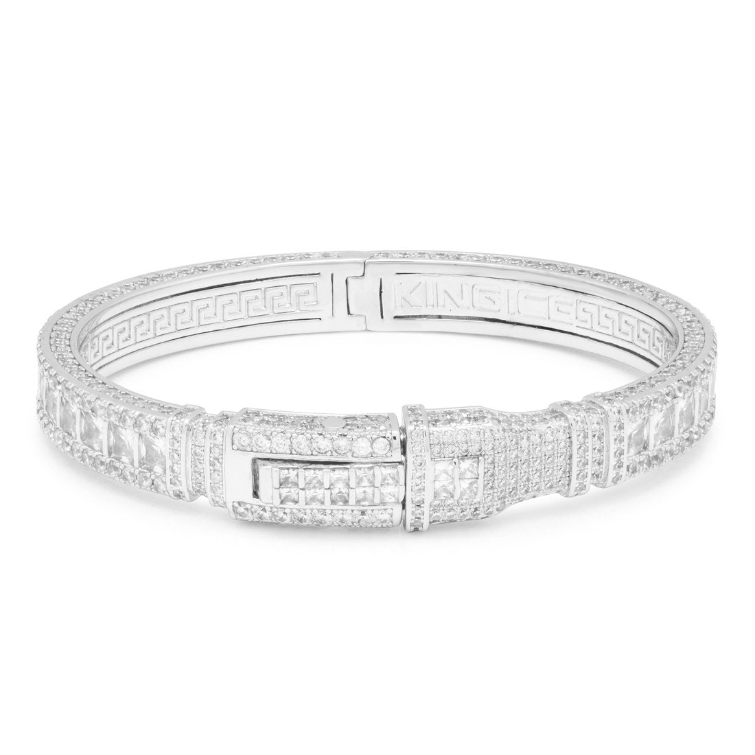 8mm Princess Cut Bangle Bracelet in by King Ice