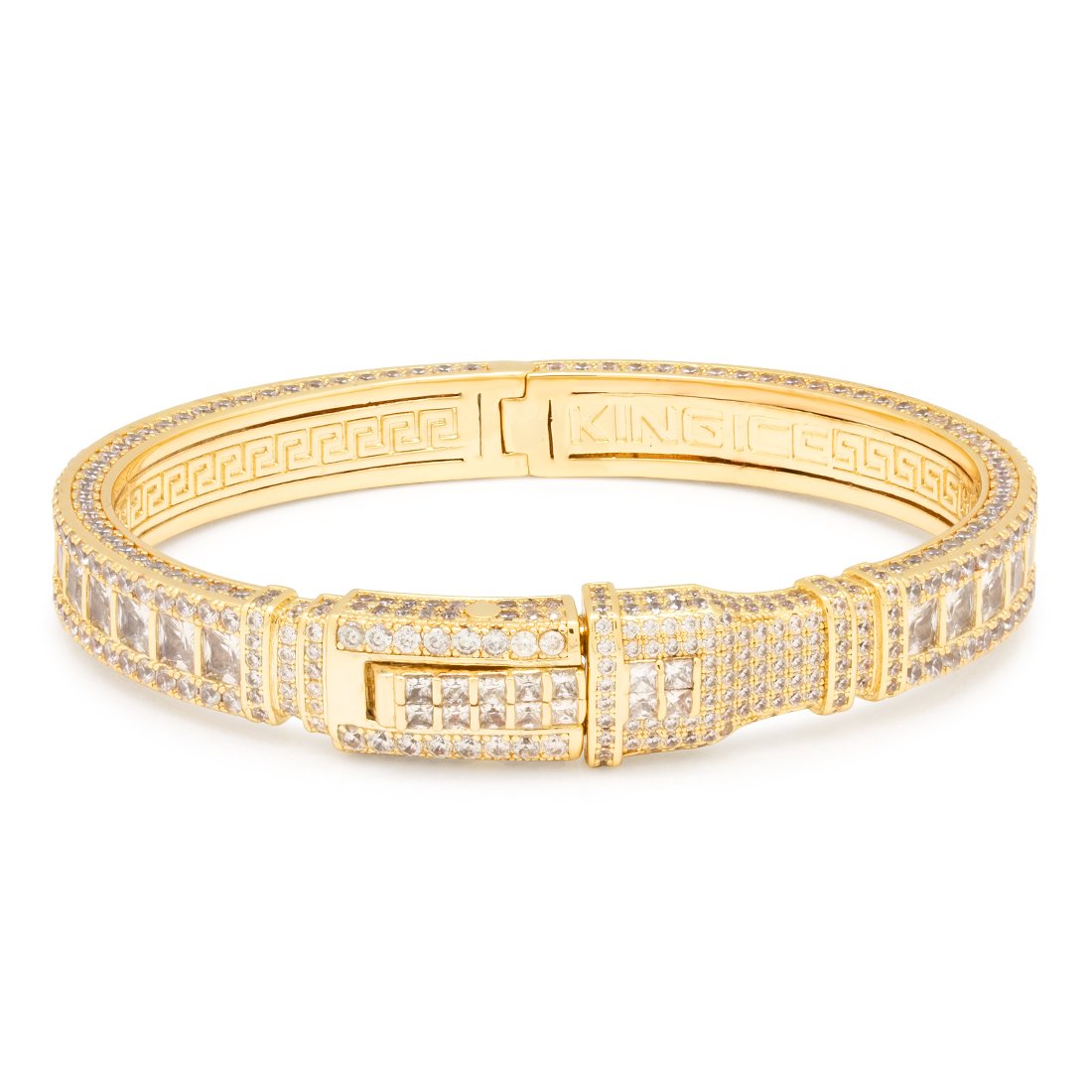 8mm Princess Cut Bangle Bracelet in by King Ice