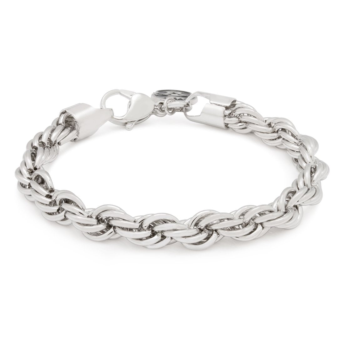 8mm Rope Bracelet in Gold Plated / White Gold / 7" by King Ice