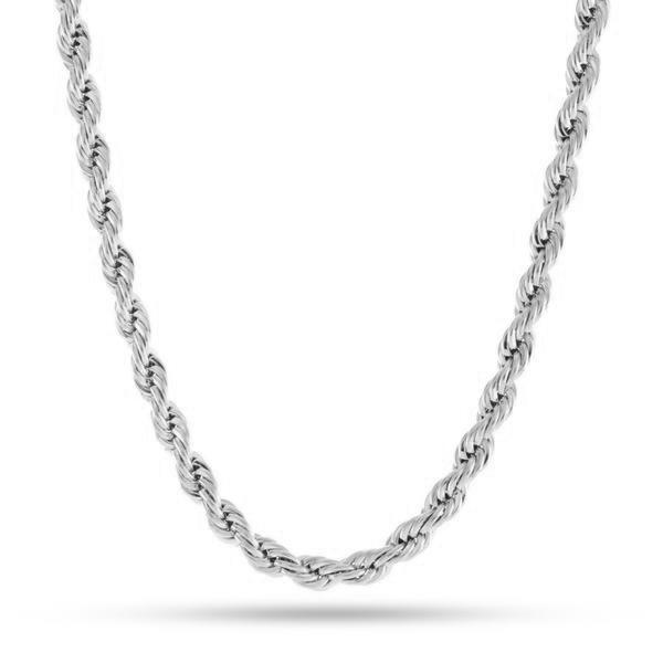 8mm Rope Chain in Gold Plated / White Gold / 18" by King Ice