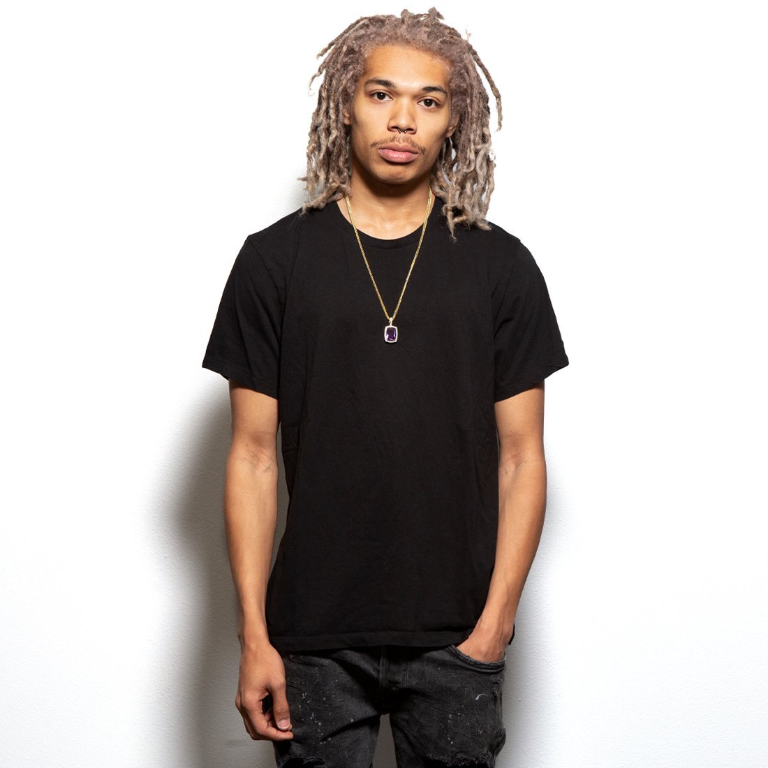 Amethyst Crown Julz Necklace in by King Ice