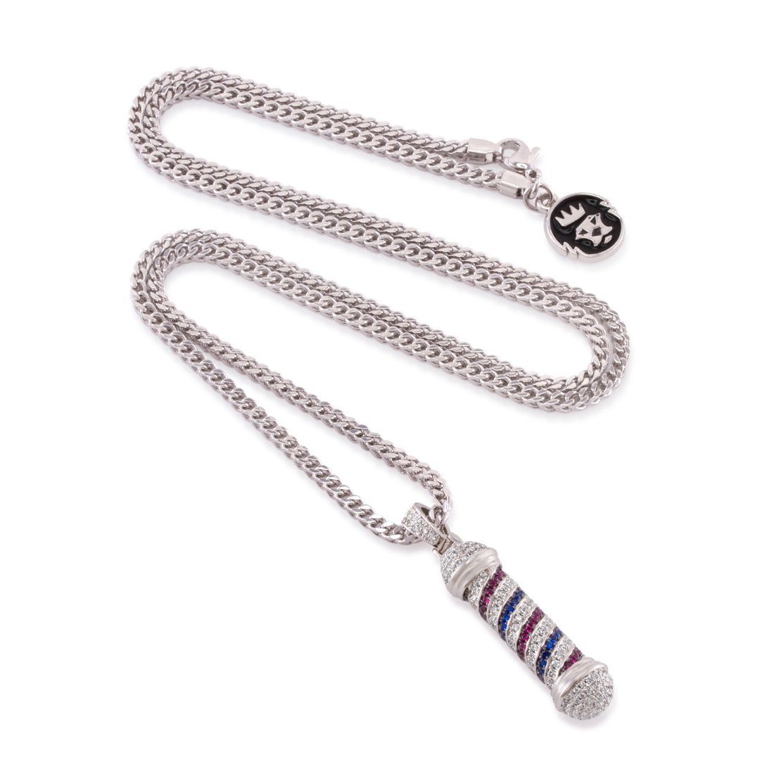 Barber Shop Pole Necklace in by King Ice