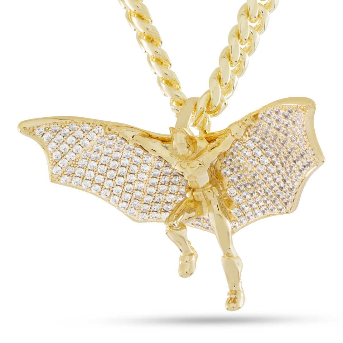 Batman x King Ice - Batman Necklace in 14K Gold / 2" by King Ice