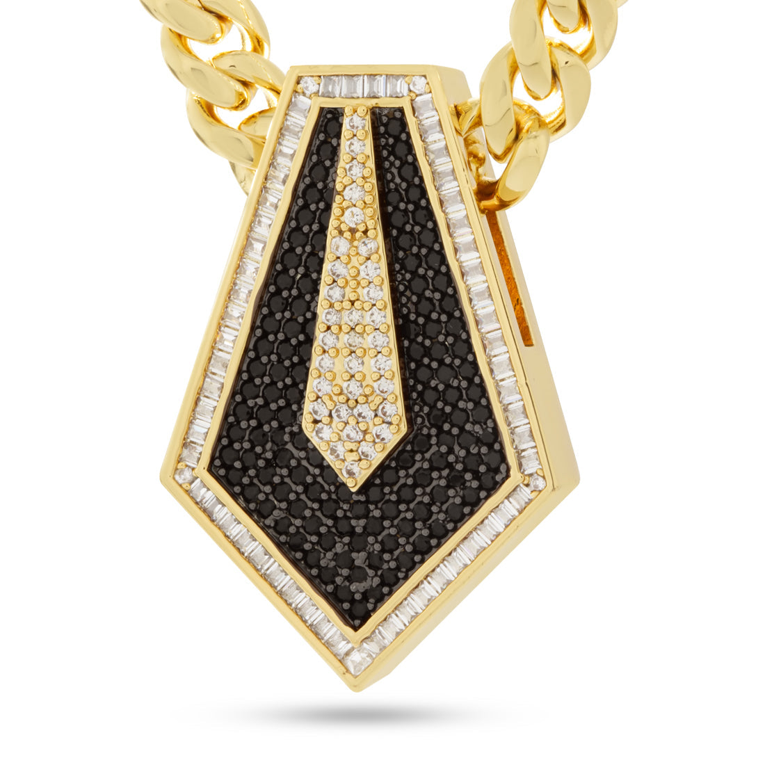 Black Magic Necklace in 14K Gold / 1.5" by King Ice