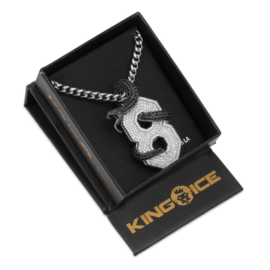 Black Mamba Number 8 Necklace in by King Ice