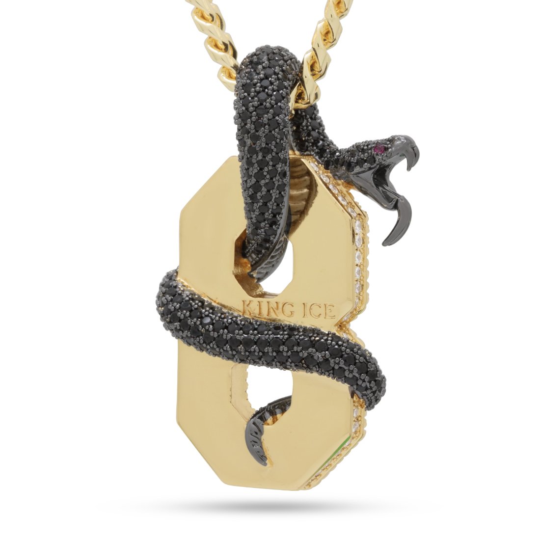 Black Mamba Number 8 Necklace in by King Ice