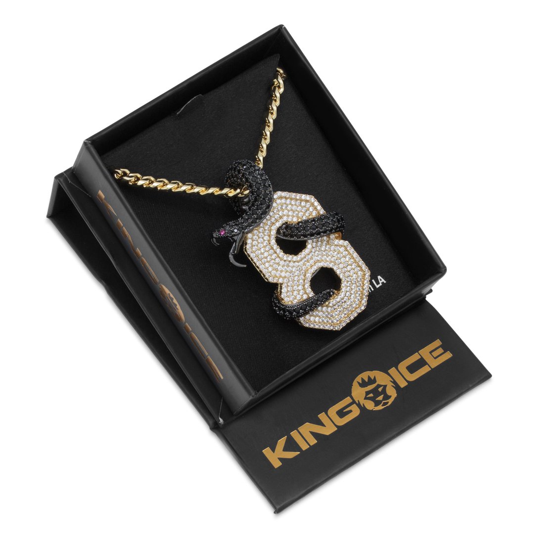 Black Mamba Number 8 Necklace in by King Ice