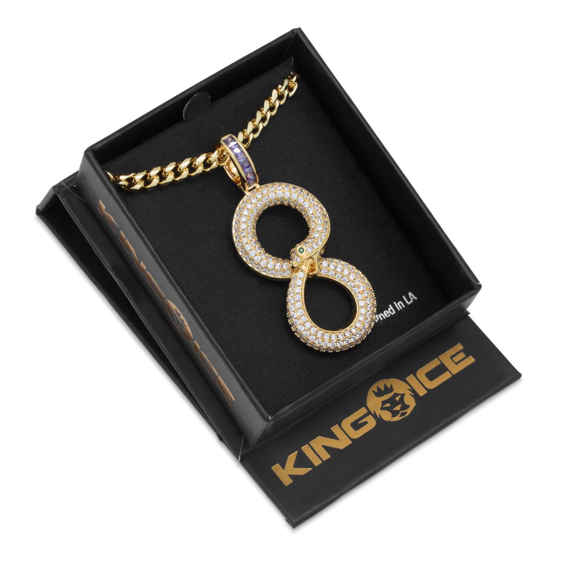 Black Mamba Ouroboros Necklace in by King Ice