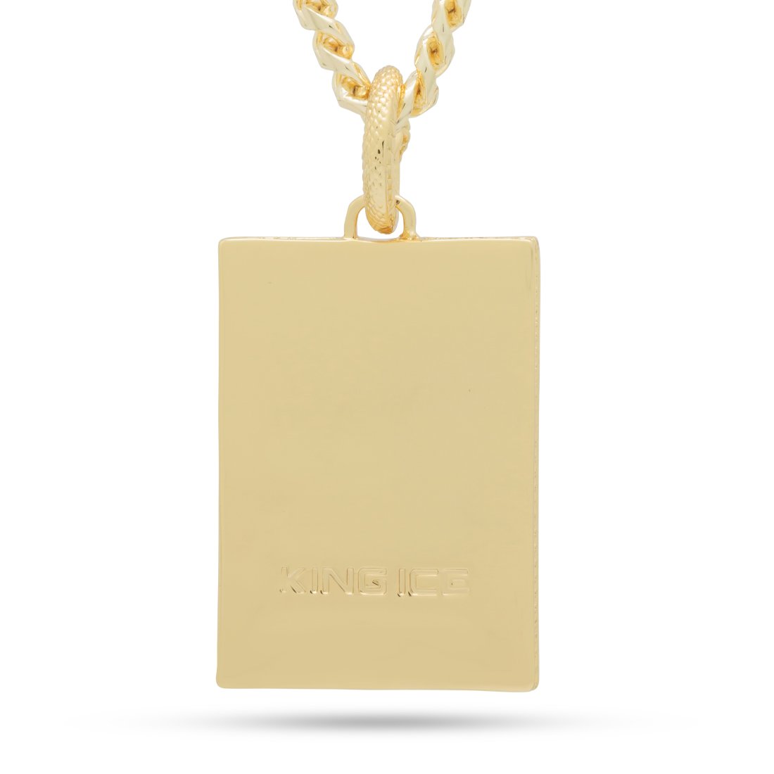 Black Mamba Silhouette Necklace in 14K Gold / 2.1" by King Ice