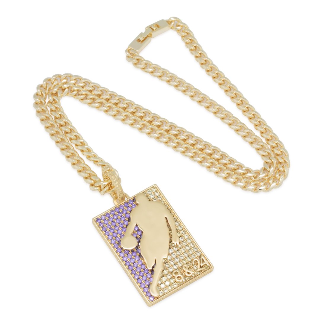 Black Mamba Silhouette Necklace in 14K Gold / 2.1" by King Ice