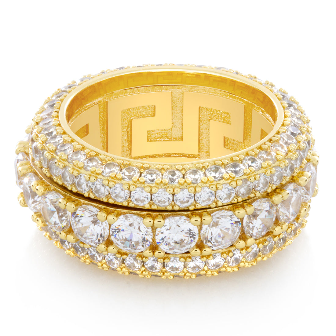 Brilliant-Cut Icy Spinner Ring in by King Ice