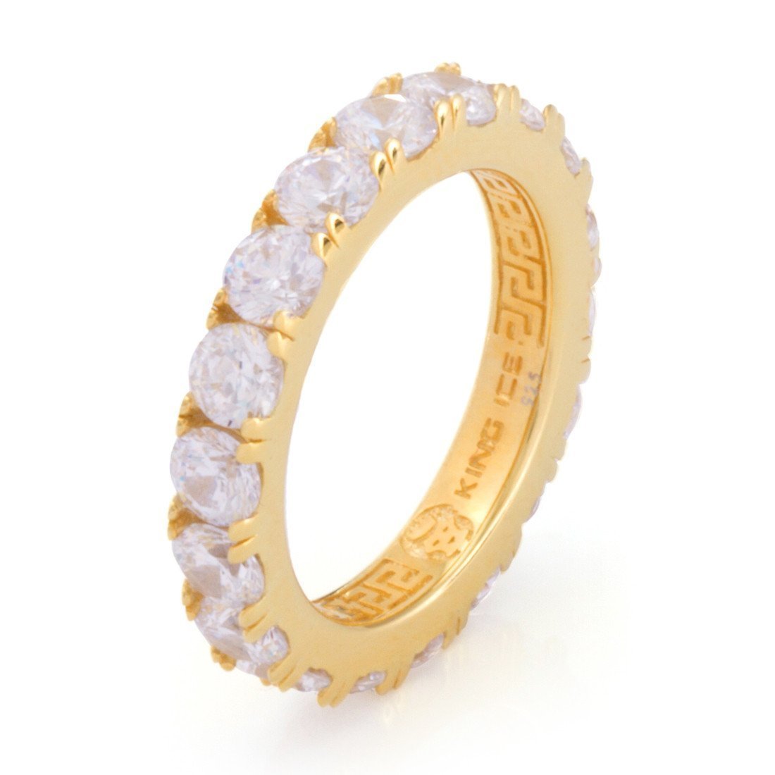 Brilliant-Cut Ring in Sterling Silver / 14K Vermeil / 7 by King Ice