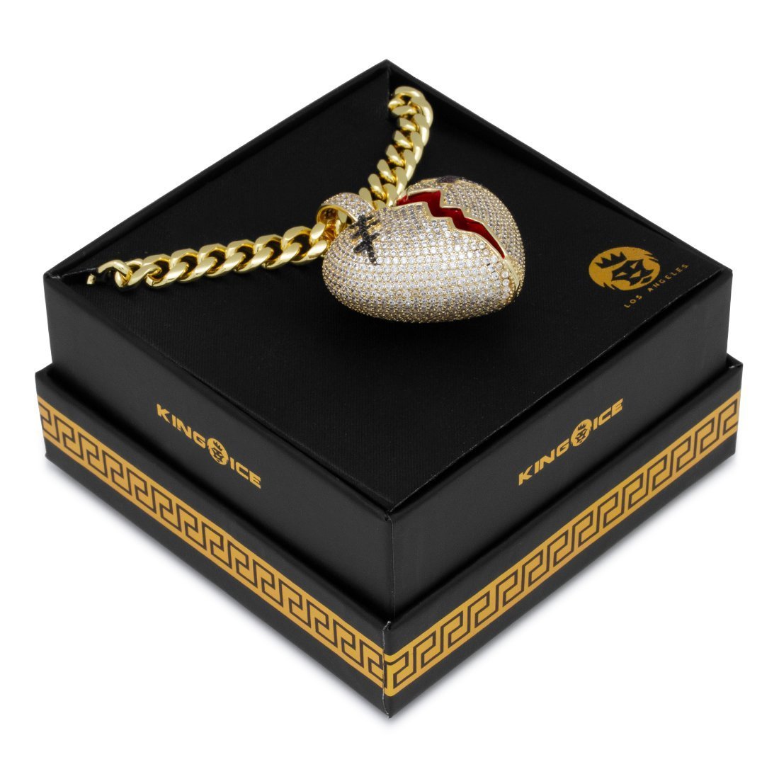 Broken Heart Necklace in by King Ice