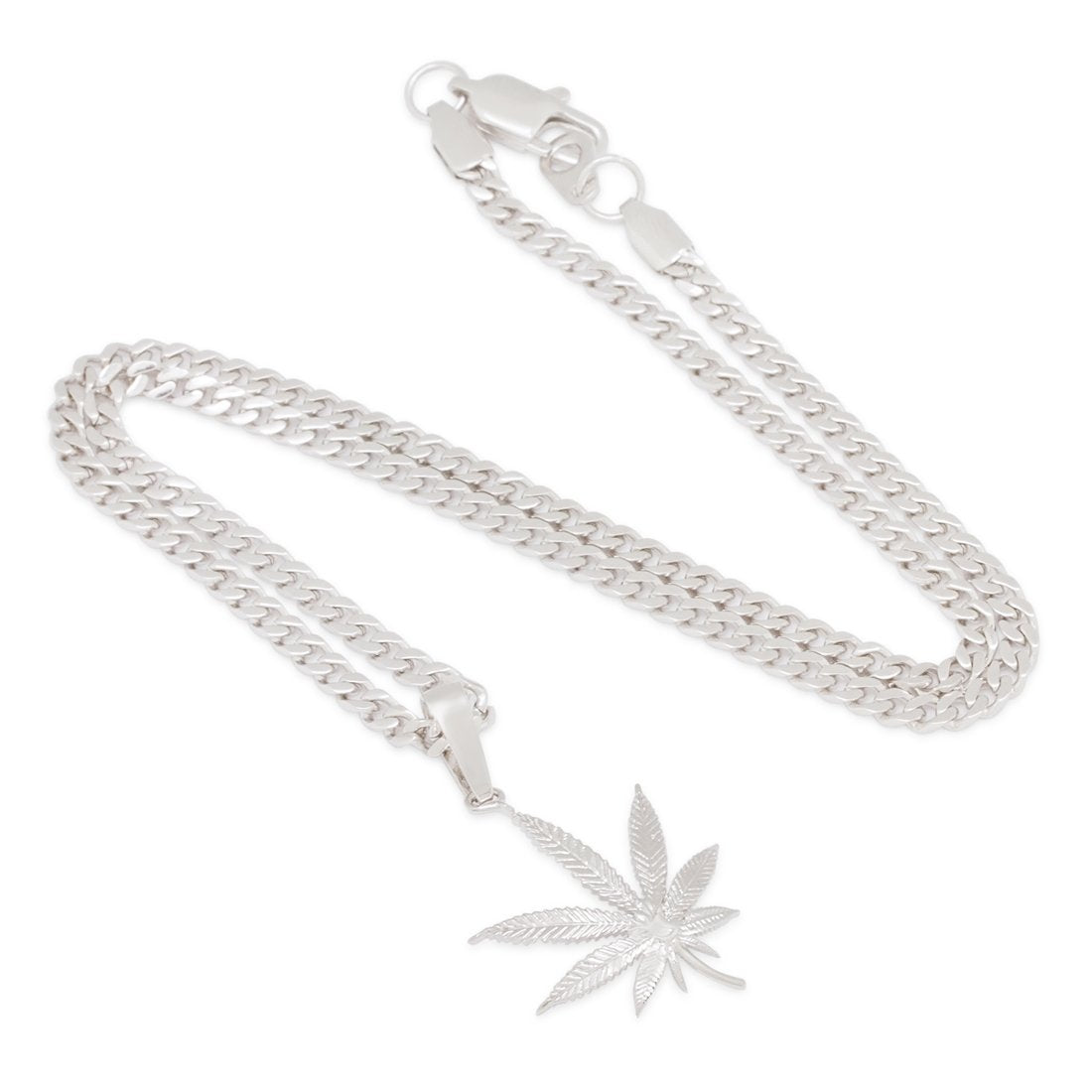 Cannabis Leaf Necklace in by King Ice