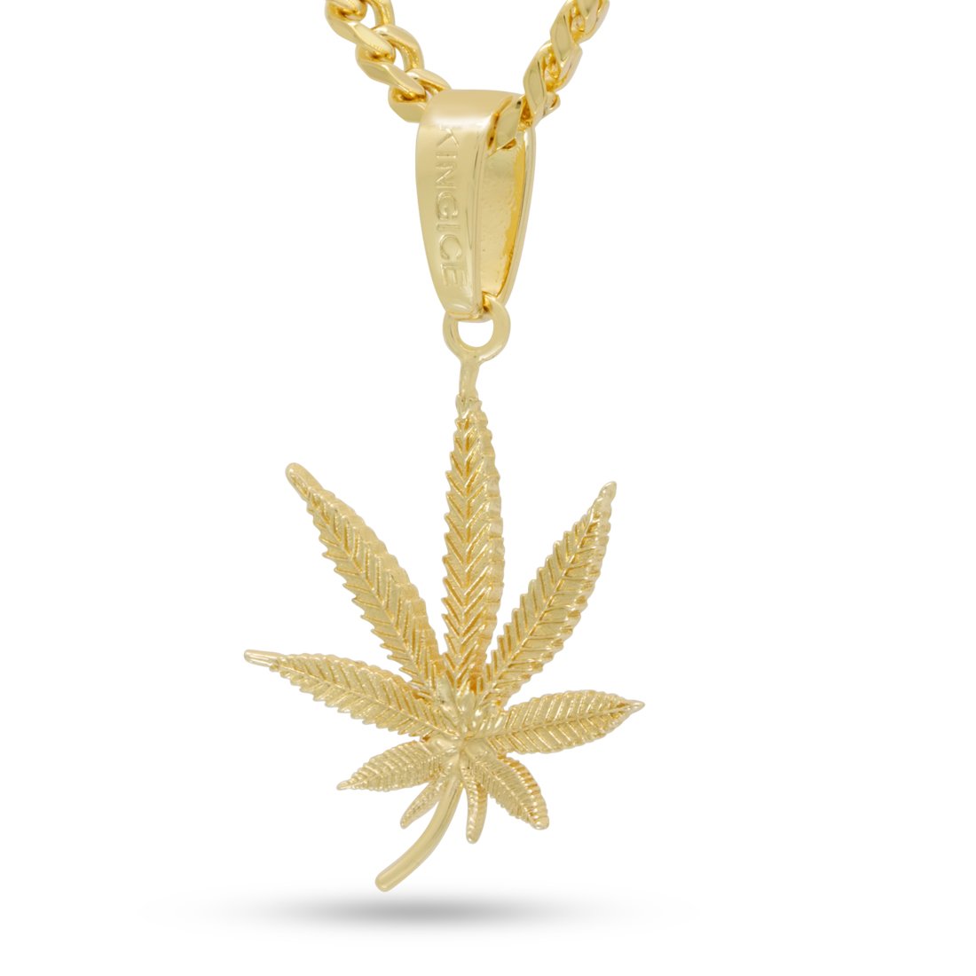 Cannabis Leaf Necklace in by King Ice