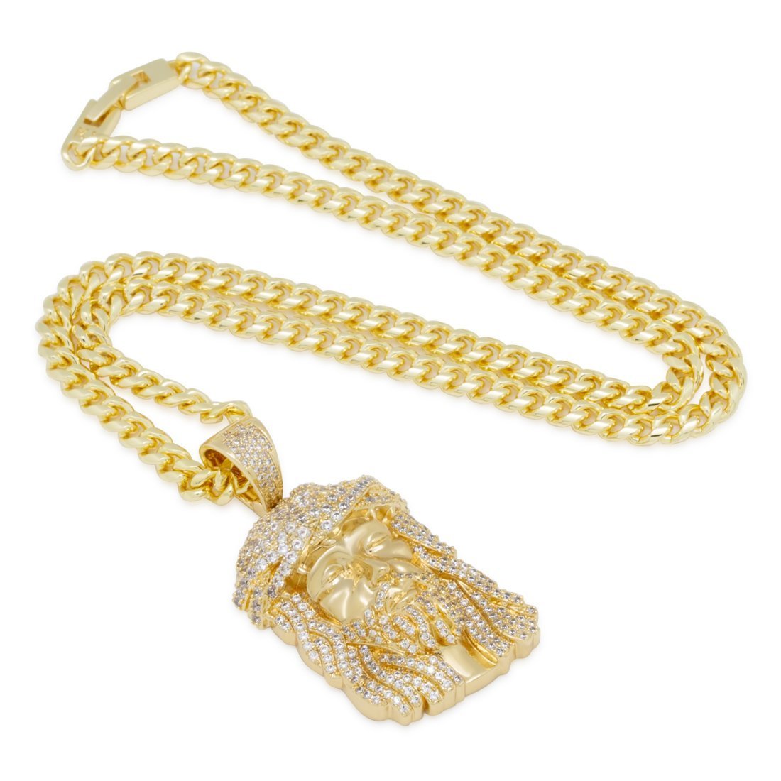 Christ Head Necklace in by King Ice