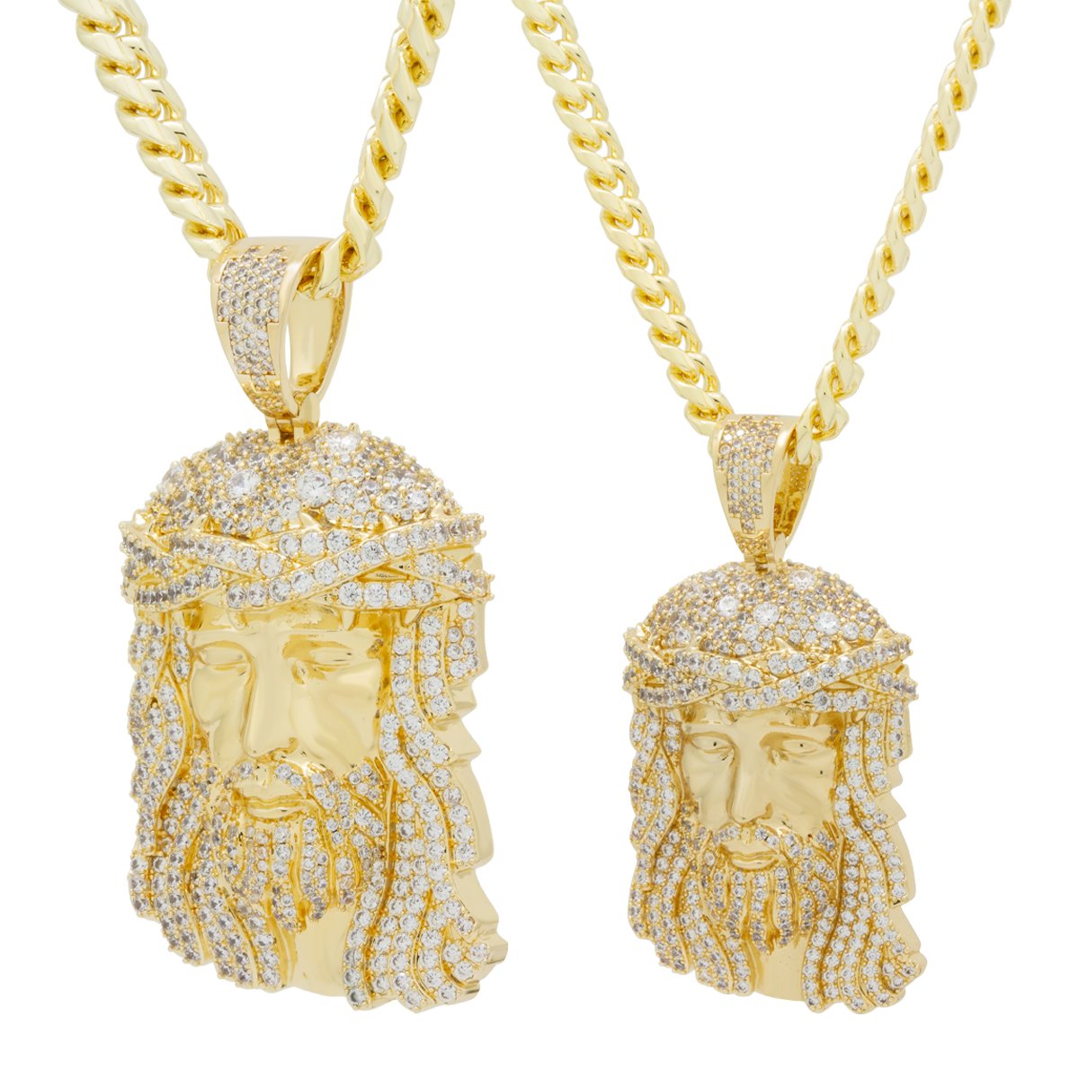 Christ Head Necklace in by King Ice