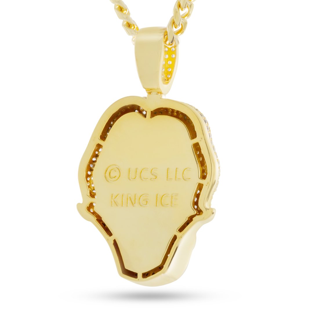 Chucky x King Ice - Tiffany Valentine Bust Necklace in 14K Gold / 2.2" by King Ice