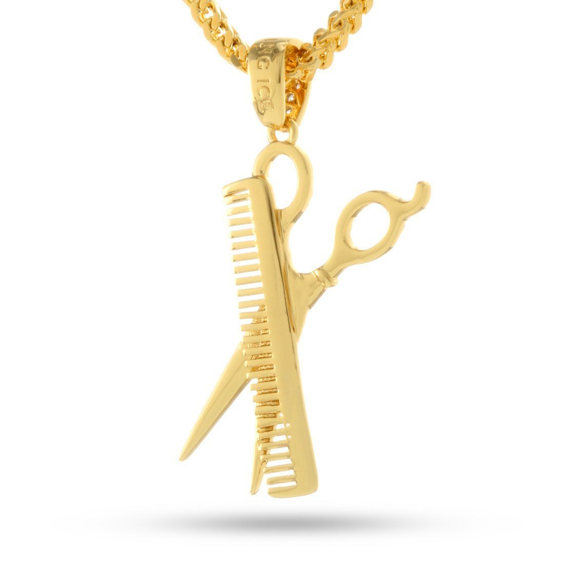 Comb and Scissors Necklace in by King Ice