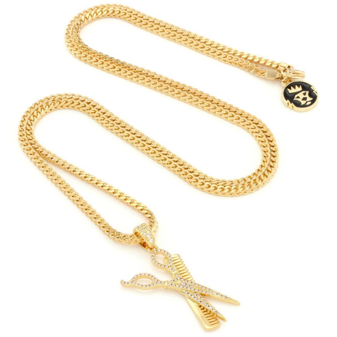 Comb and Scissors Necklace in by King Ice