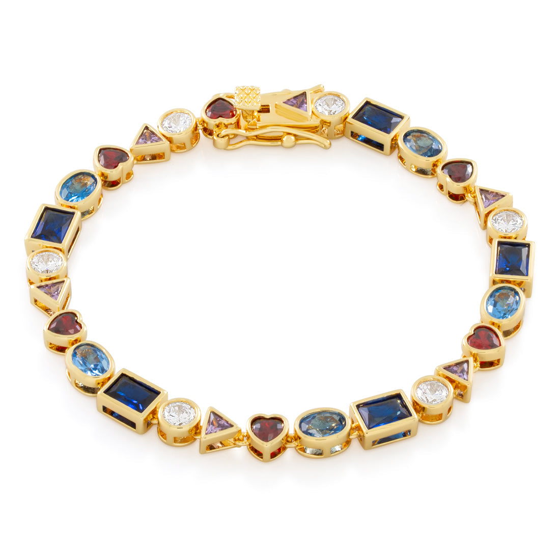 6mm Crown Julz Bracelet in Gold Plated / 14K Gold / 7.5" by King Ice
