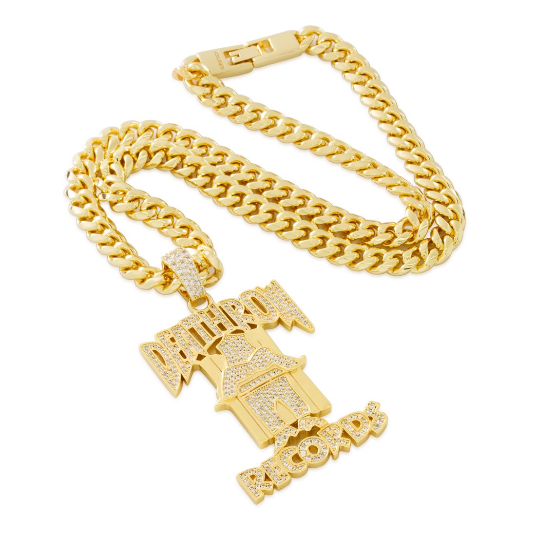 Death Row Records x King Ice - OG Death Row Logo Necklace in by King Ice