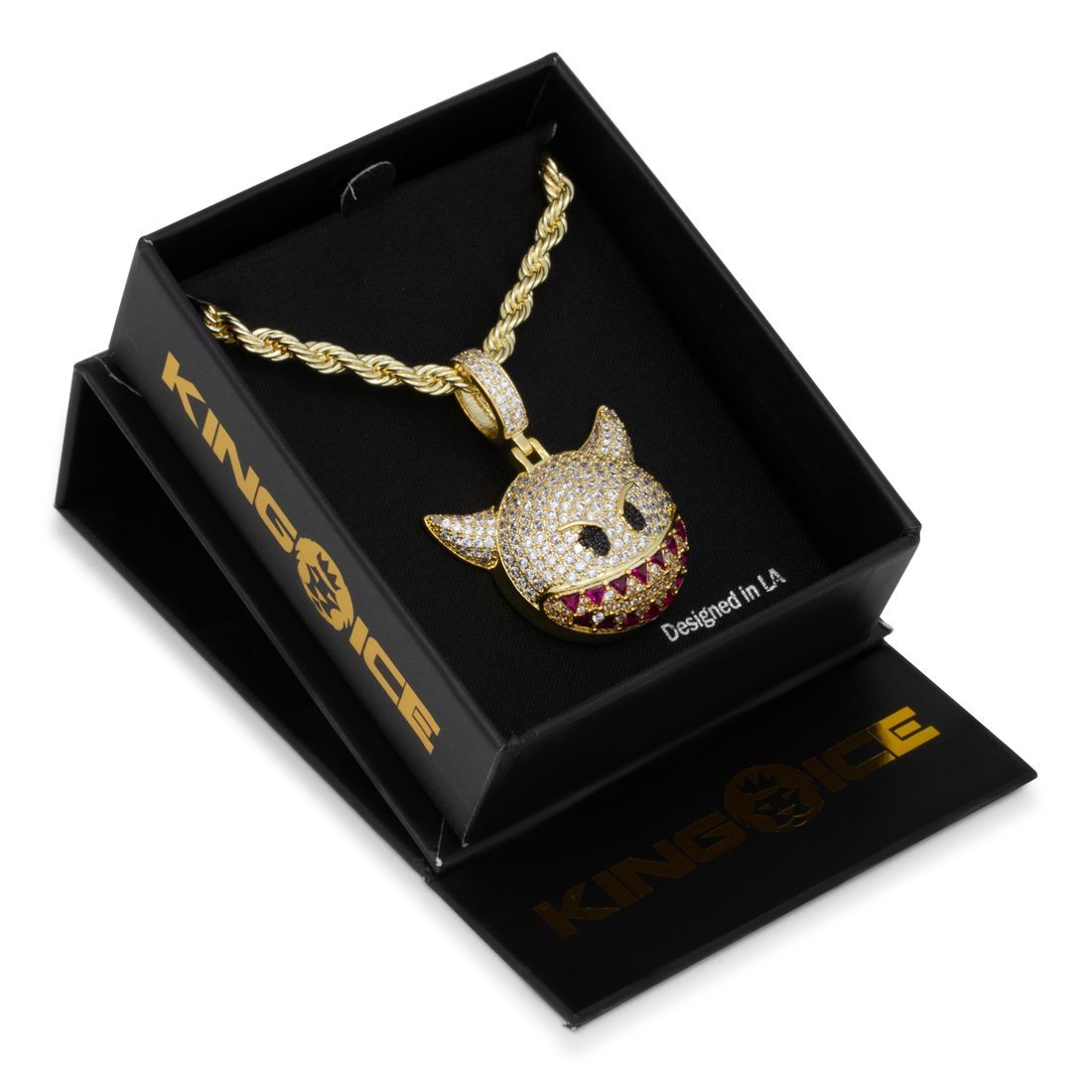 Devil Emoji Necklace in by King Ice