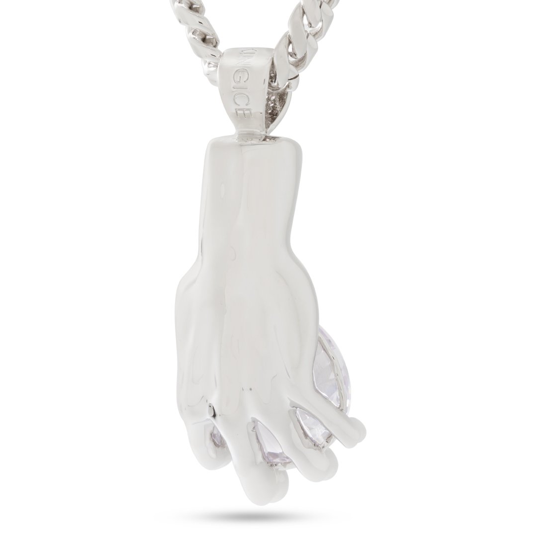 Diamond Hands Necklace in by King Ice