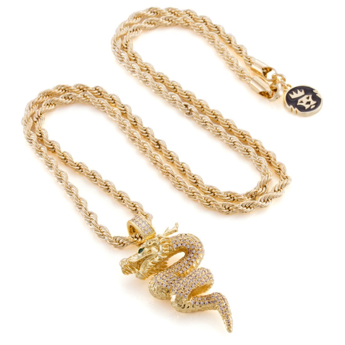 Double Dragon Necklace in by King Ice