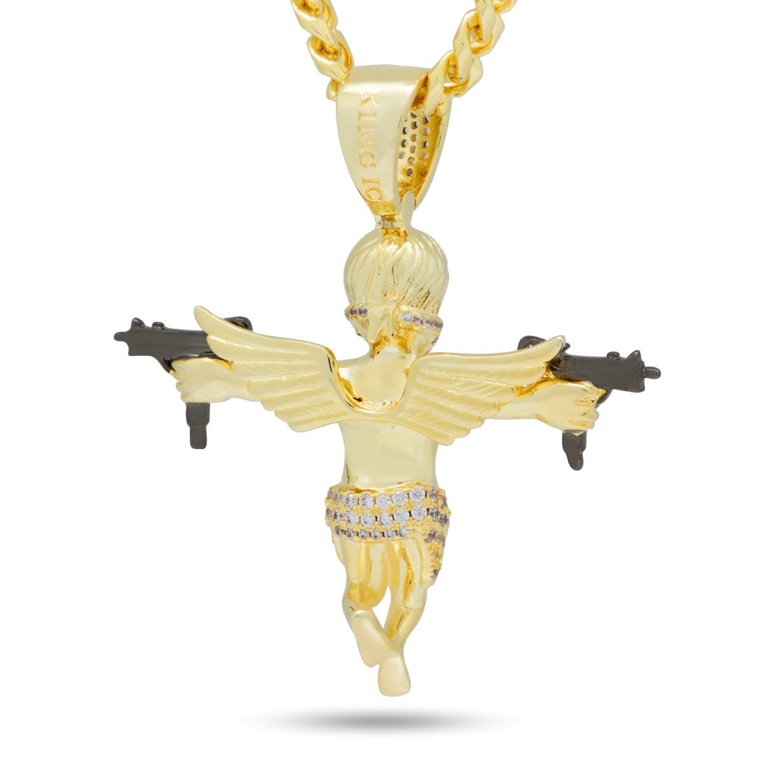Dual Uzi Angel Necklace in by King Ice