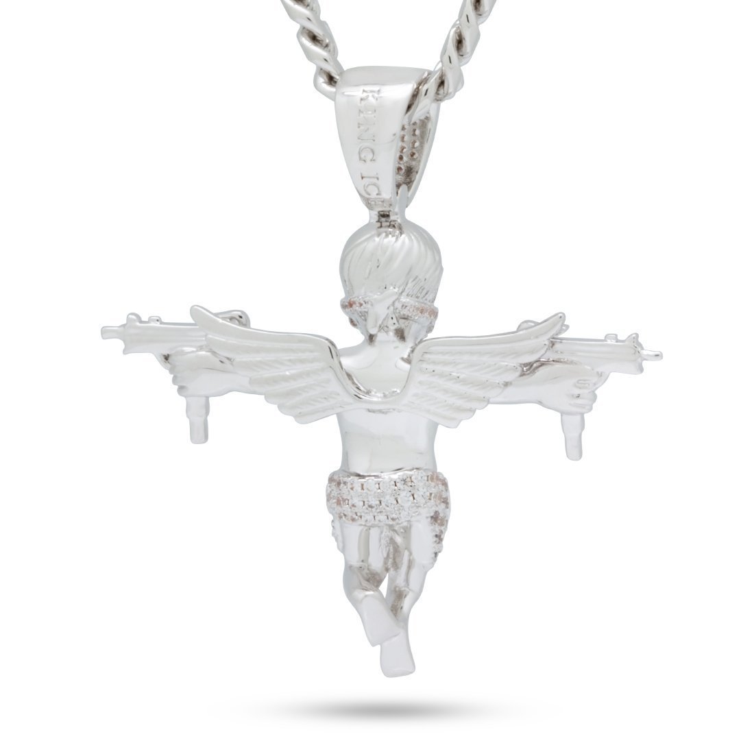 Dual Uzi Angel Necklace in by King Ice