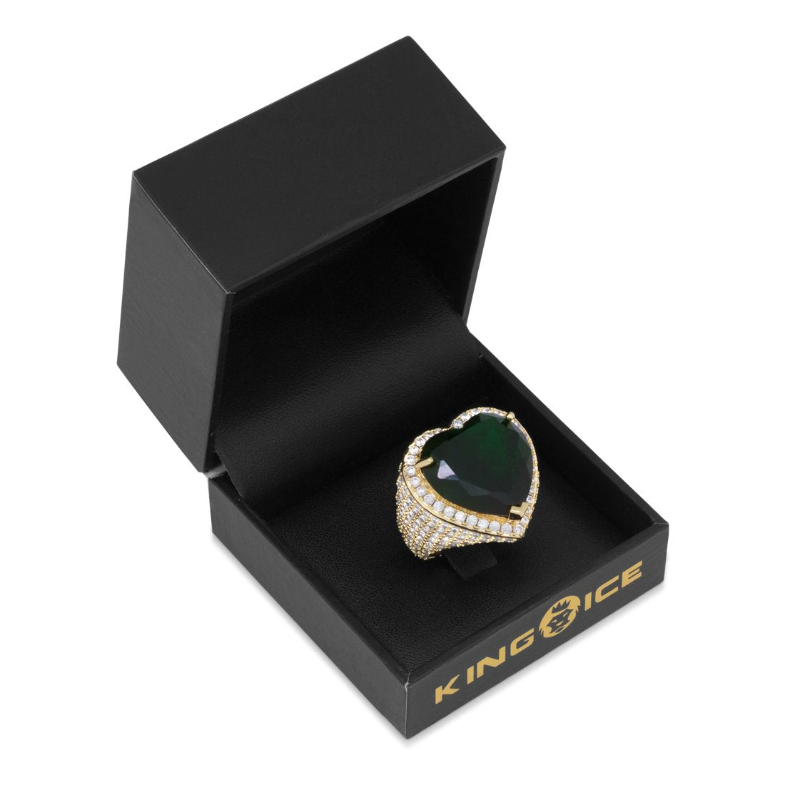 Emerald Heart Ring in by King Ice