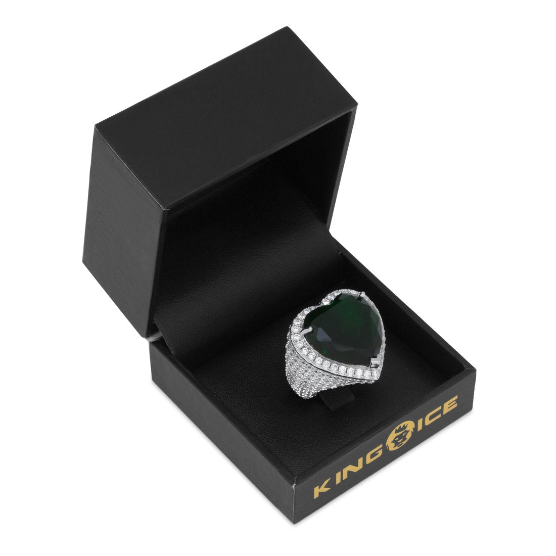 Emerald Heart Ring in by King Ice