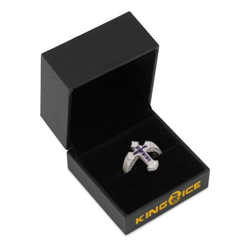 Fleur de Lis Cross Ring in by King Ice