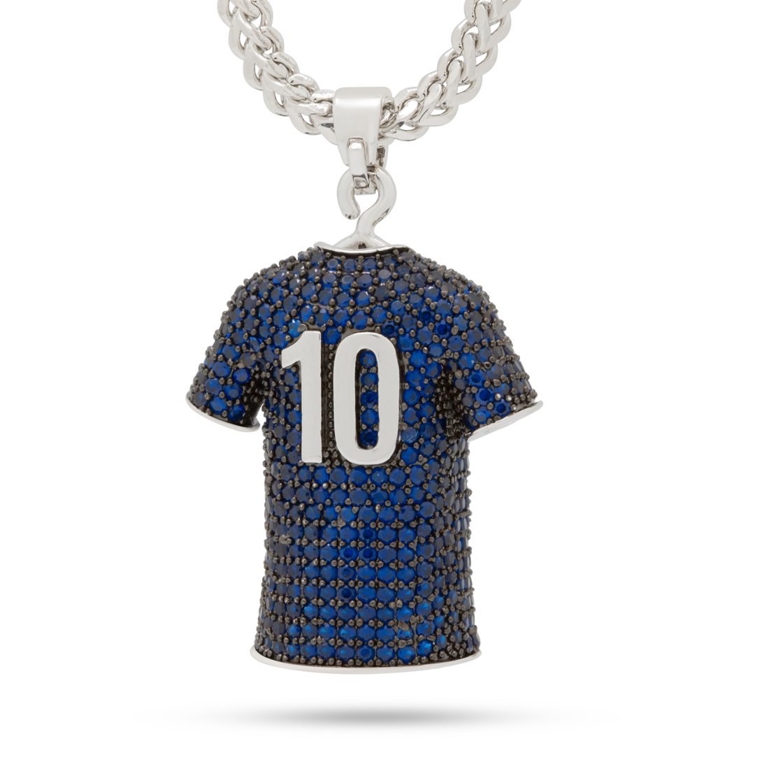 White Gold The France World Cup Jersey Necklace NKX13331-SALE