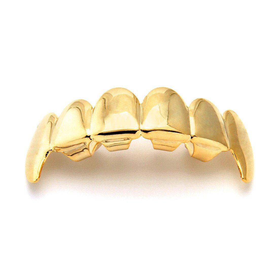 Gold Vampire Grillz in 14K Gold / Top by King Ice