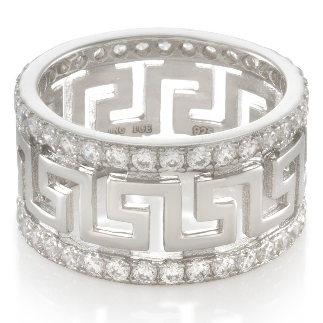 Greek Key Ring in by King Ice