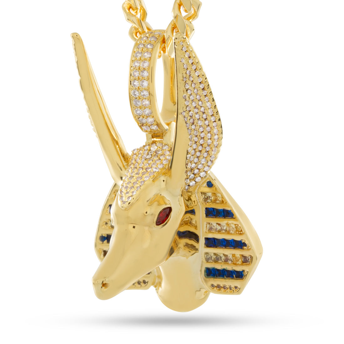 Guardian of the Scales Necklace in 14K Gold / 1.9" by King Ice
