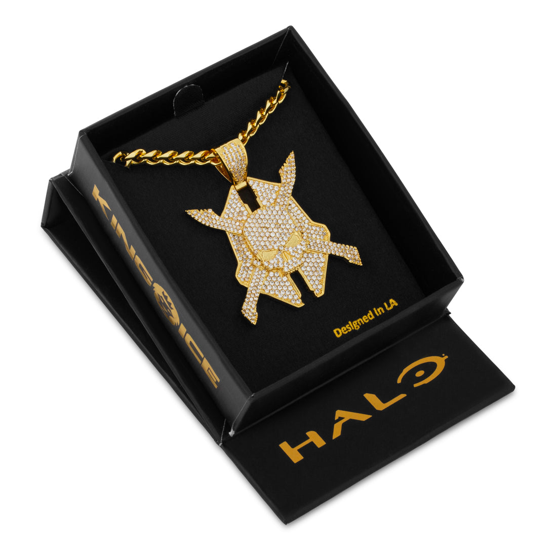 Halo x King Ice - Legendary Emblem Necklace in by King Ice