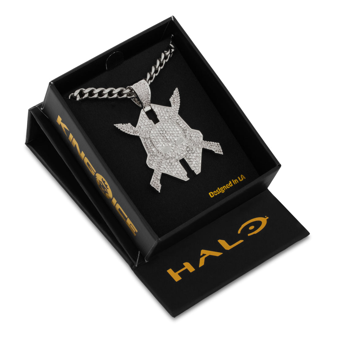 Halo x King Ice - Legendary Emblem Necklace in by King Ice