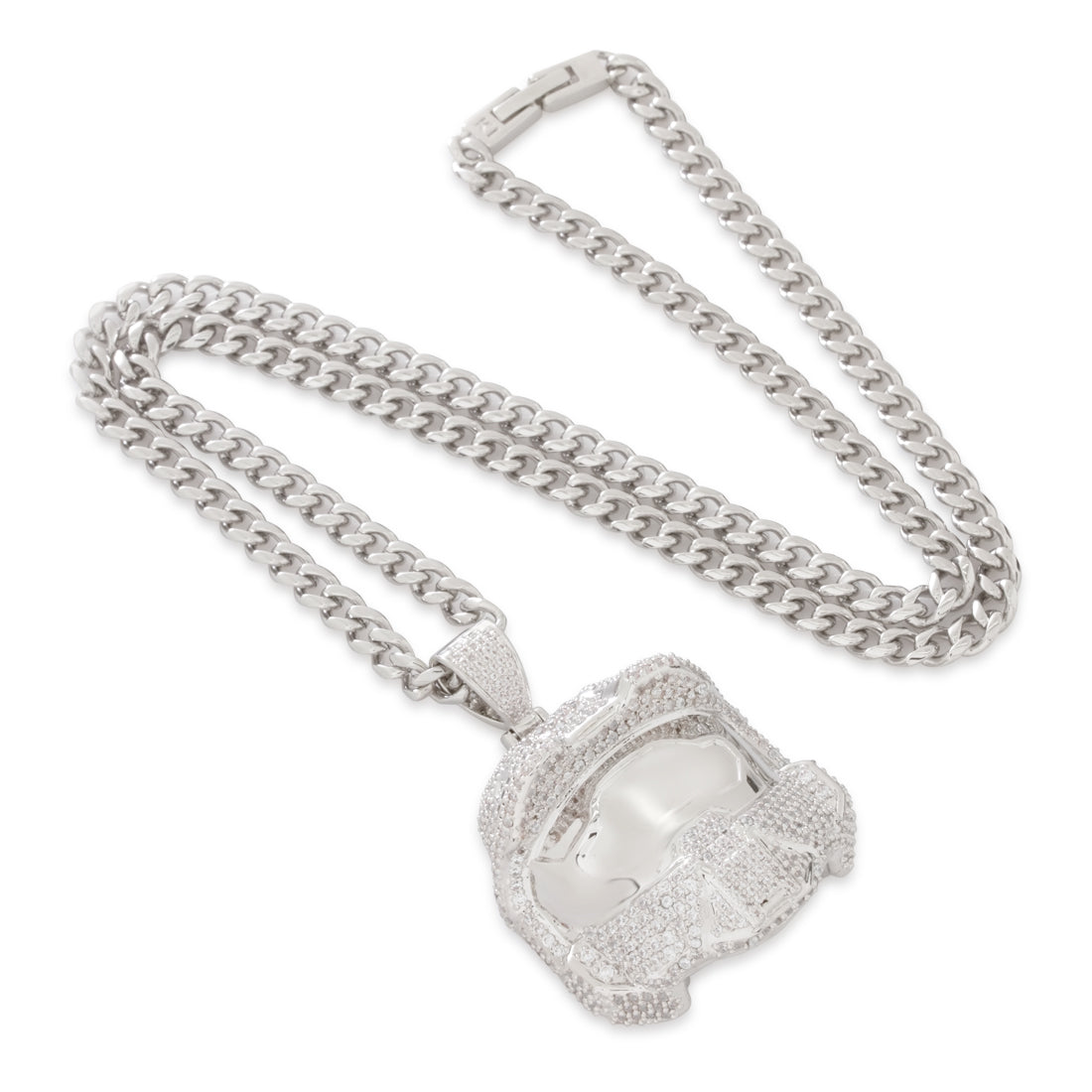 Halo x King Ice - Master Chief Helmet II Necklace in by King Ice