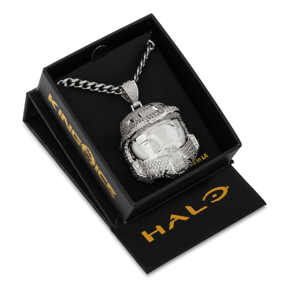 Halo x King Ice - Master Chief Helmet II Necklace in by King Ice