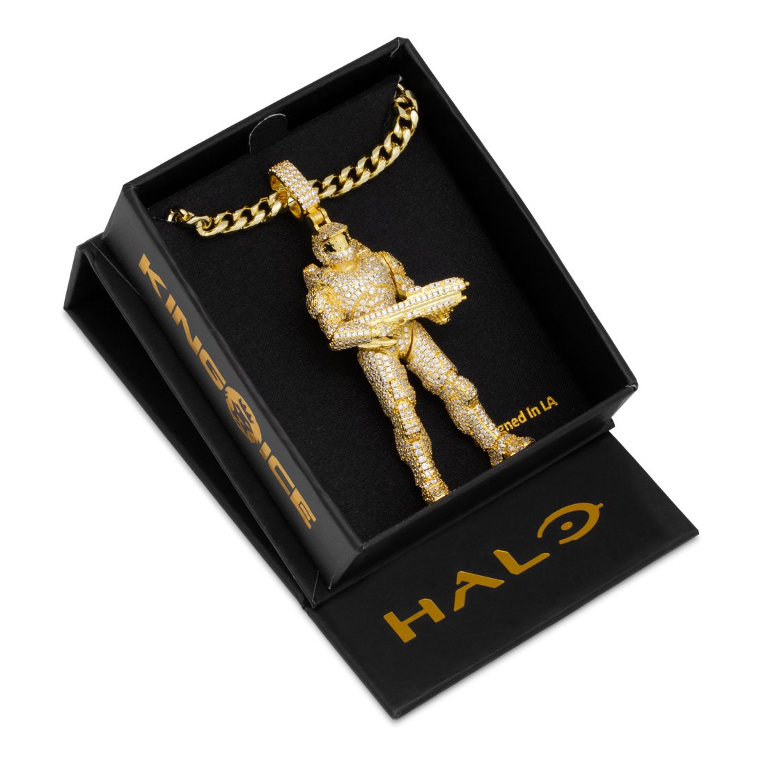 Halo x King Ice - Master Chief Necklace in by King Ice