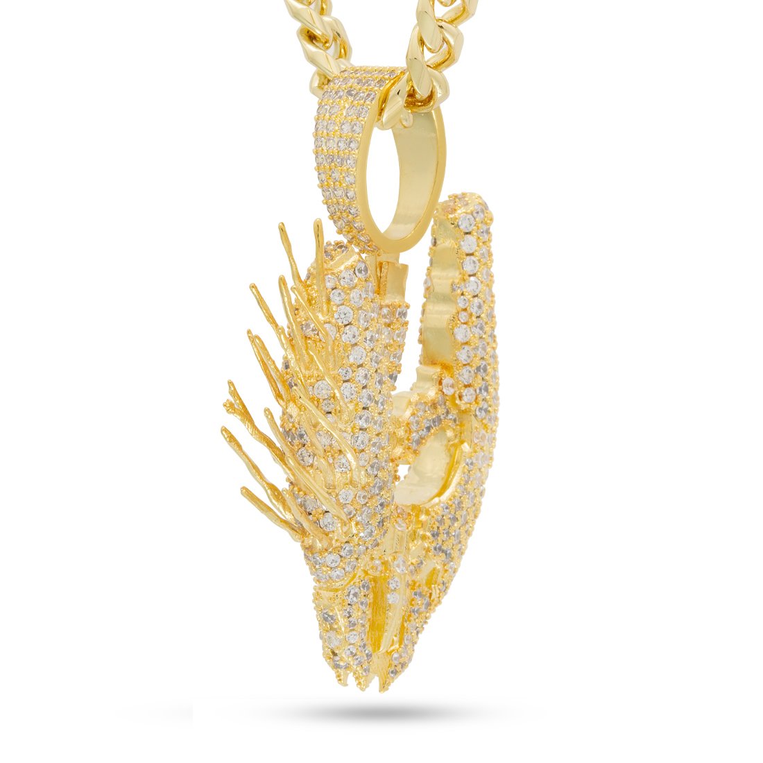 Halo x King Ice - Needler Necklace in 14K Gold / 2" by King Ice