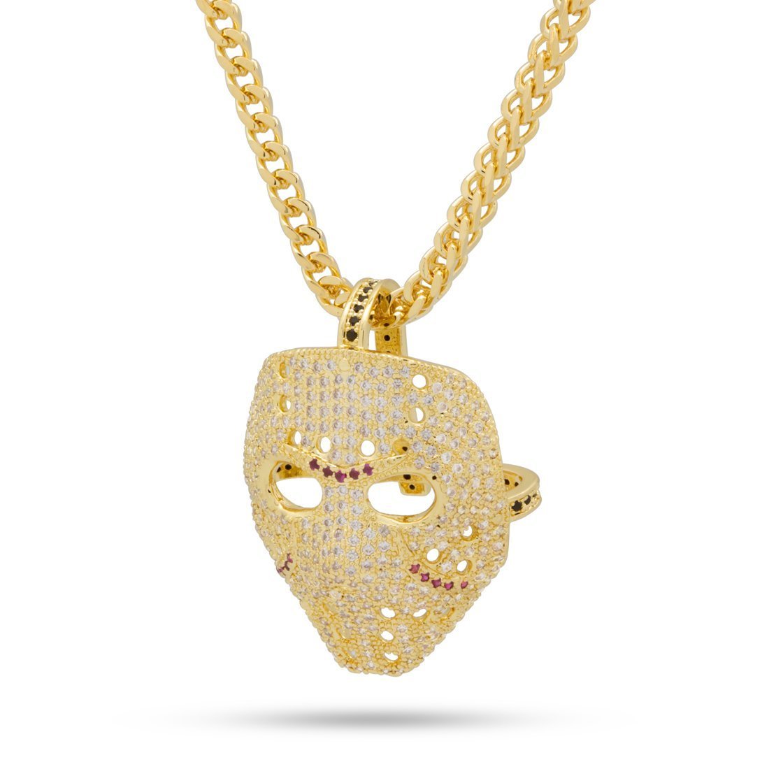 Hockey Mask Necklace in 14K Gold / 1.3" by King Ice
