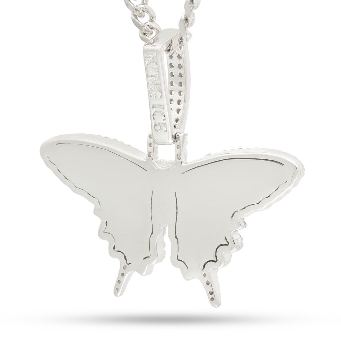 Iced Butterfly Necklace in by King Ice